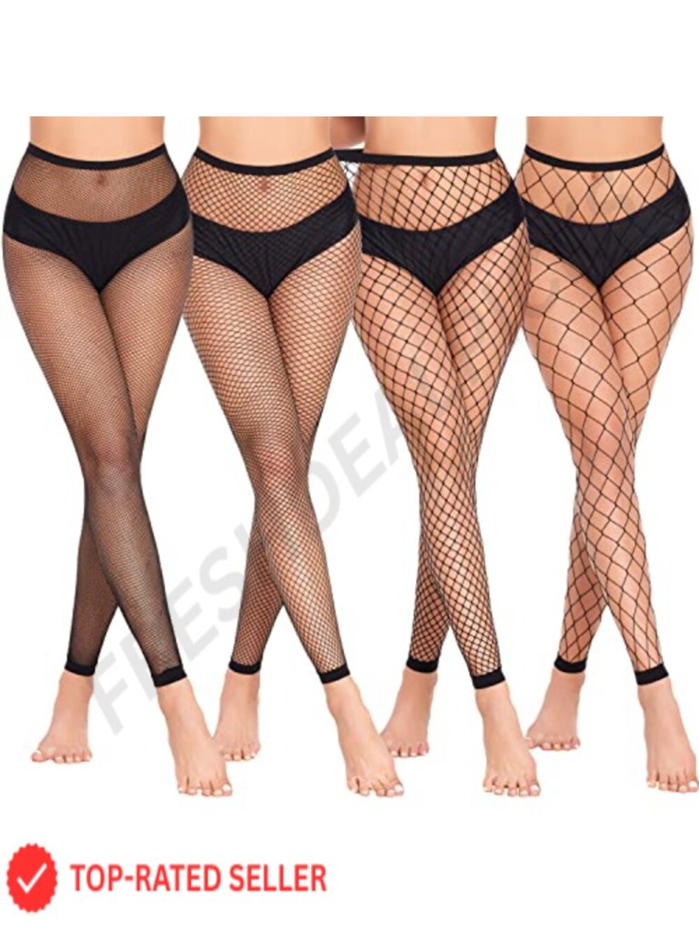 Fishnet Stockings Footless High Waist Tights Nylon Spandex High Stretch